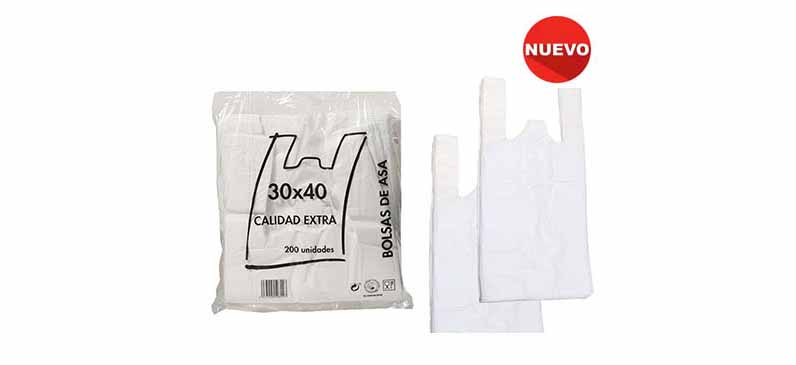 Bolsa De Camiseta Blanca 35×50